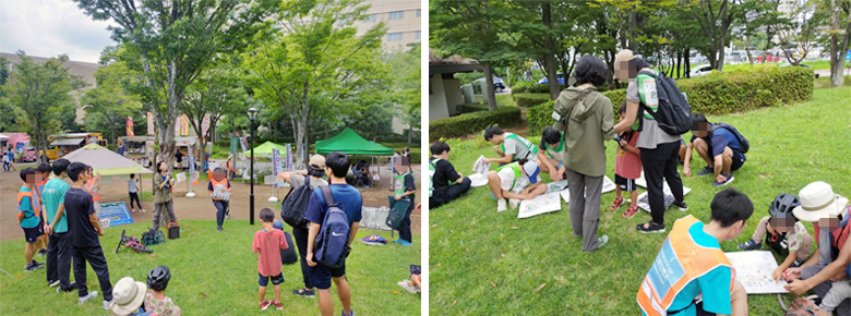 昨年の大曽根ロゲイニング開催時の様子（2024/10/6撮影 筑波大学　藤田研究室）