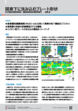 関東下に沈み込むプレート形状