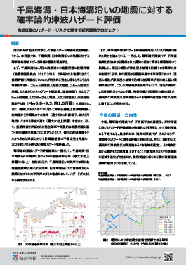 千島海溝・⽇本海溝沿いの地震に対する確率論的津波ハザード評価