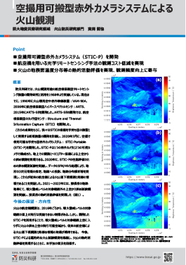 空撮用可搬型赤外カメラシステムによる火山観測