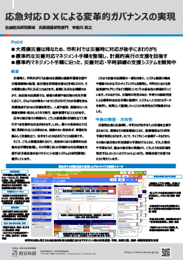 応急対応DXによる変革的ガバナンスの実現